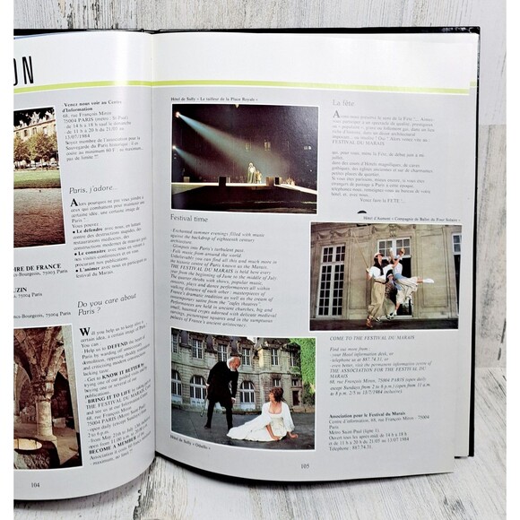 Vintage PARIS HOTEL GUEST GUIDE BOOK 85 French American 1980's Travel Photos - Picture 8 of 16
